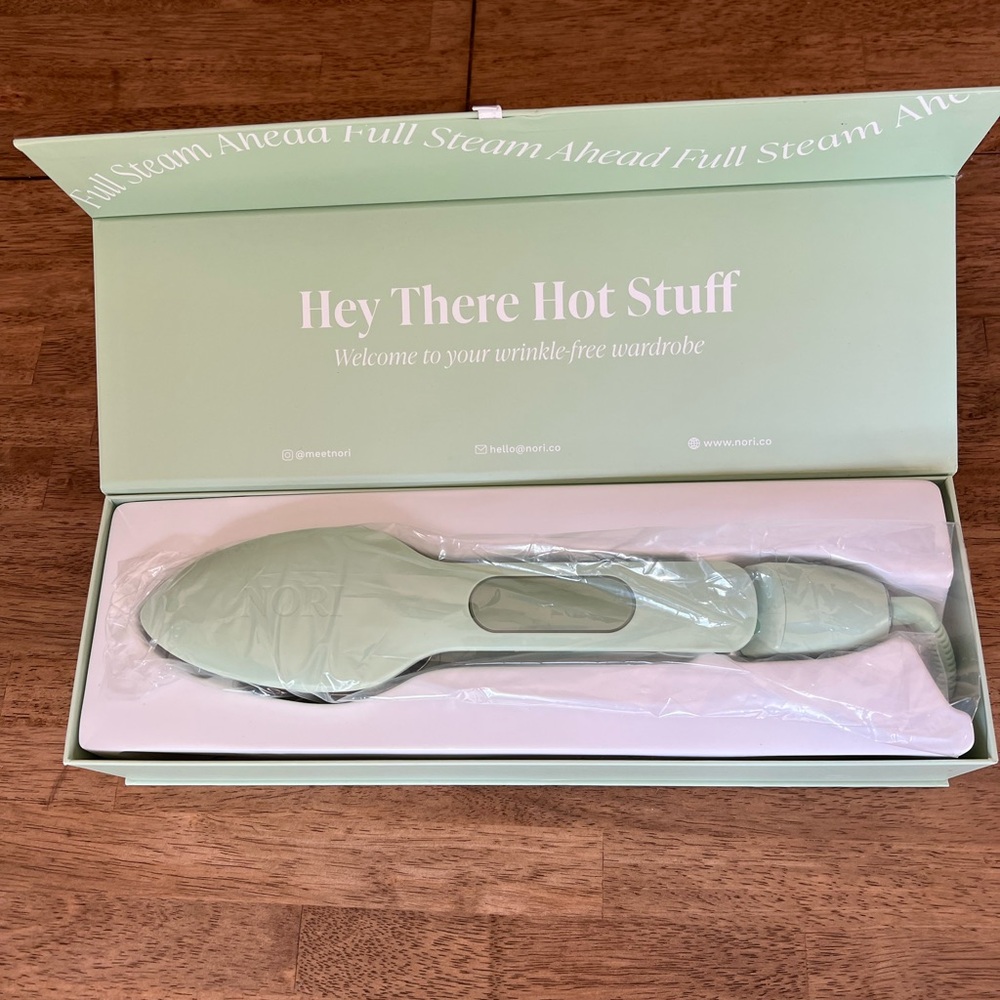 Nori Sleek Green Handheld Steamer